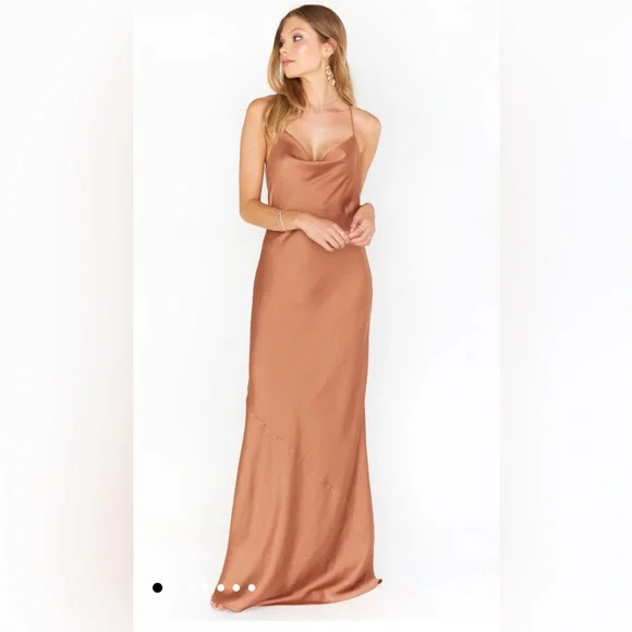 Show Me Your MuMu Copper Tuscany Maxi Slip Dress - Picture 2 of 5